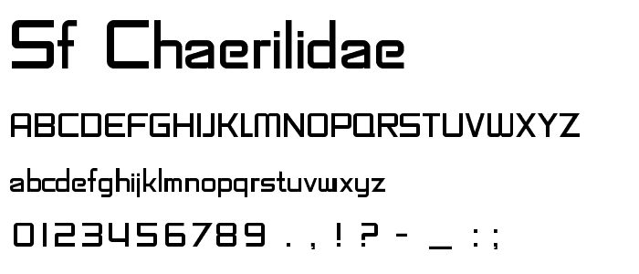 SF Chaerilidae font